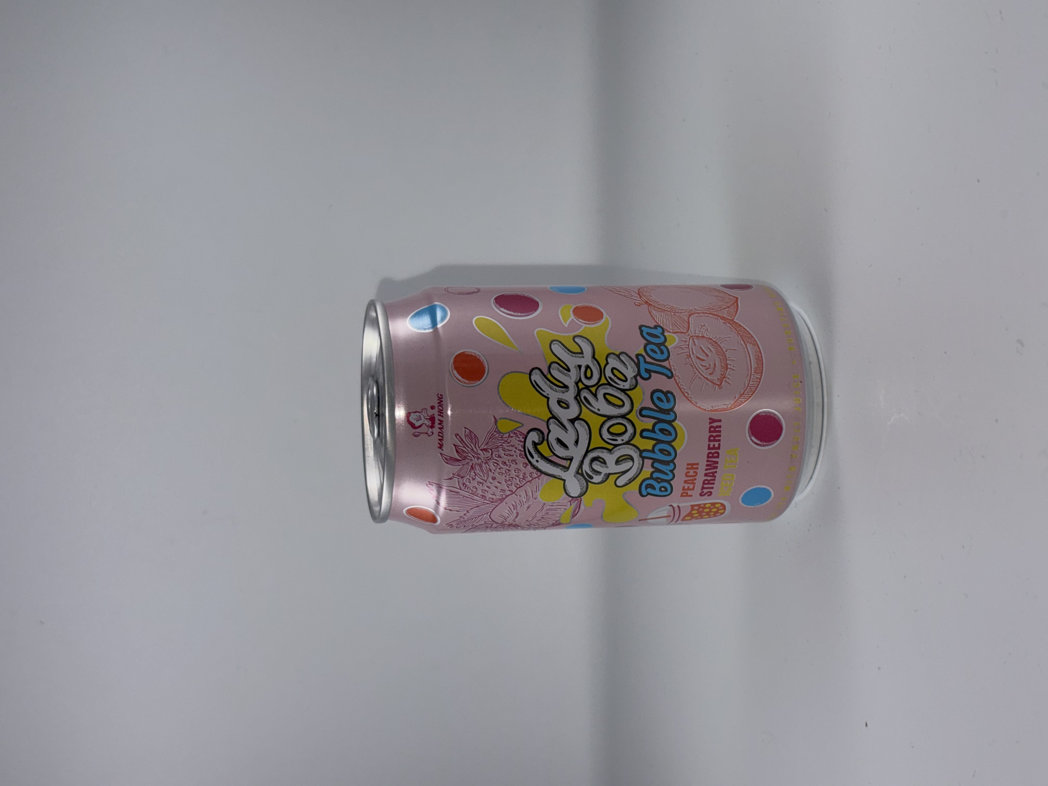 Lady Boba Bubble Tea Saveur Peche,Fraise & Thé glacé